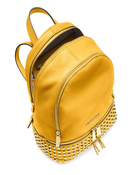 yellow michael kors backpack|michael kors yellow belt backpack.